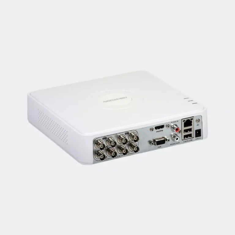 جهاز DVR من هيكفيجن بدقة 2 ميجابكسل يدعم 8 كاميرات، يوفر تسجيلًا موثوقًا وجودة عرض واضحة، متوافق مع تقنيات تصوير متعددة، ويتيح المراقبة عن بُعد عبر التطبيق.