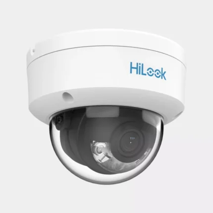 كاميرا شبكة خارجي/داخلي HiLook IPC‑D149H بدقة 4 MP، تقنية ColorVu للألوان النهارية والليلية، إضاءة بيضاء حتى 30 م، جسم مقاوم للماء والتراب بتصنيف IP67 وIK08.