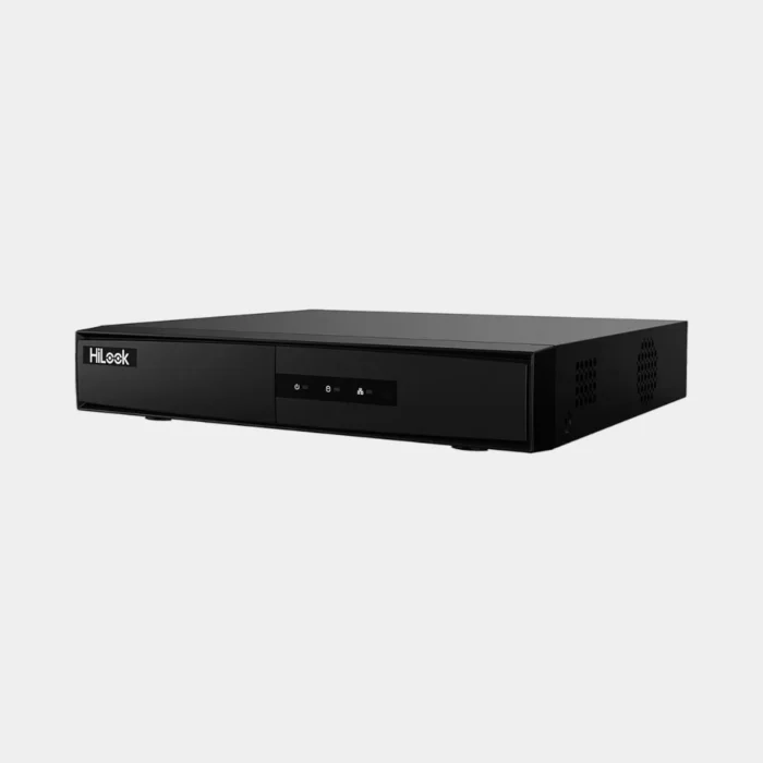 مسجل NVR من HiLook يدعم 4 كاميرات IP بدقة 2 ميجا بكسل عبر PoE، مزود بمخرجات HDMI وVGA وتسجيل بكفاءة H.265.