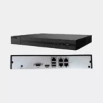 مسجل NVR من HiLook يدعم 4 كاميرات IP بدقة 2 ميجا بكسل عبر PoE، مزود بمخرجات HDMI وVGA وتسجيل بكفاءة H.265.