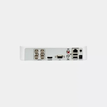 HiLook DVR‑104G‑M1 – جهاز DVR أبيض 4 قنوات صغير الحجم.