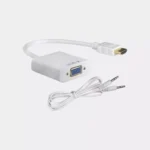 محول VGA الى HDMI مع صوت AUX - وصلة تحويل من الكمبيوتر للشاشة بدون باور دقة 1080p