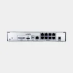 نافذ ومخارج جهاز التسجيل الشبكي 8 قنوات تظهر منافذ PoE ومخرج الشاشة HDMI